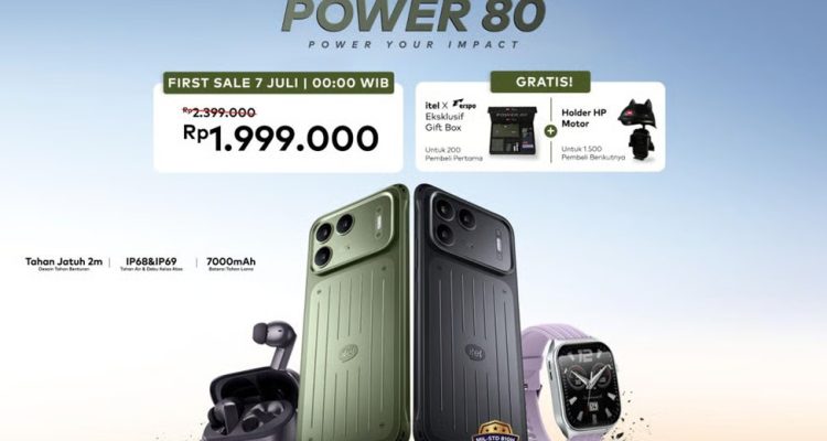 itel POWER 80 Resmi Rilis! Tahan Benturan, Tahan Air, dan Bisa Rekam Video di Dalam Air